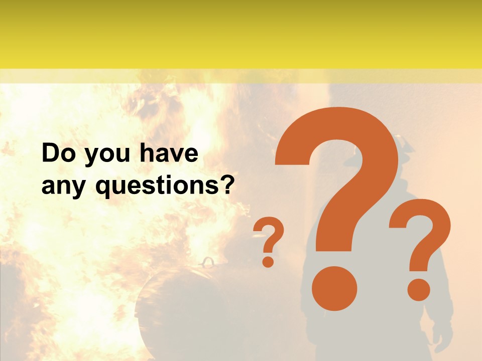 Firefighter Explosion Women PowerPoint Template