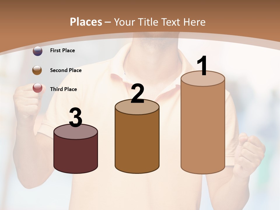 Gesture Victory Expression PowerPoint Template