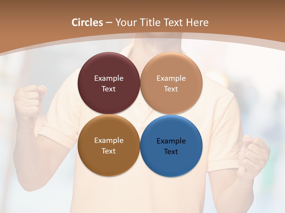 Gesture Victory Expression PowerPoint Template