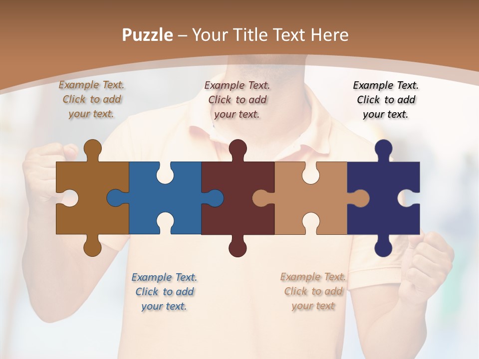 Gesture Victory Expression PowerPoint Template