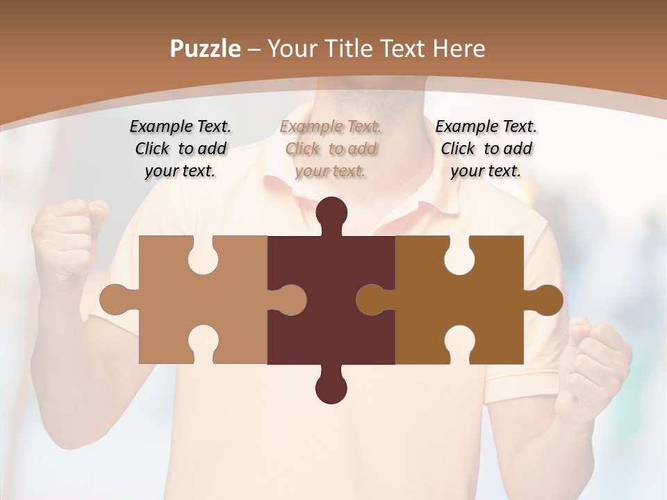 Gesture Victory Expression PowerPoint Template