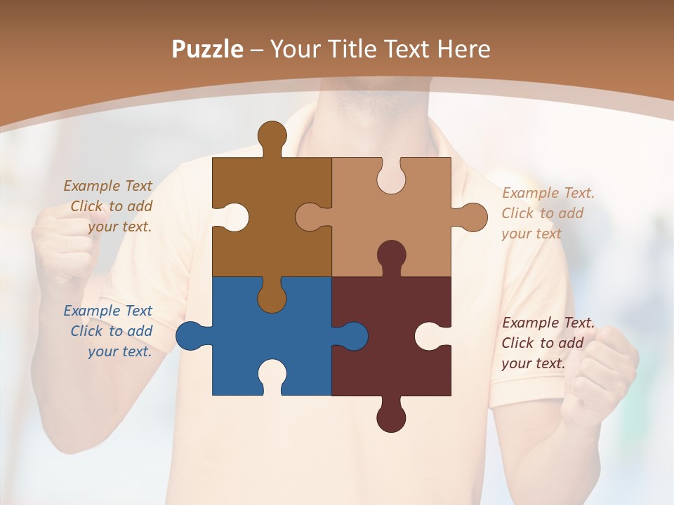 Gesture Victory Expression PowerPoint Template