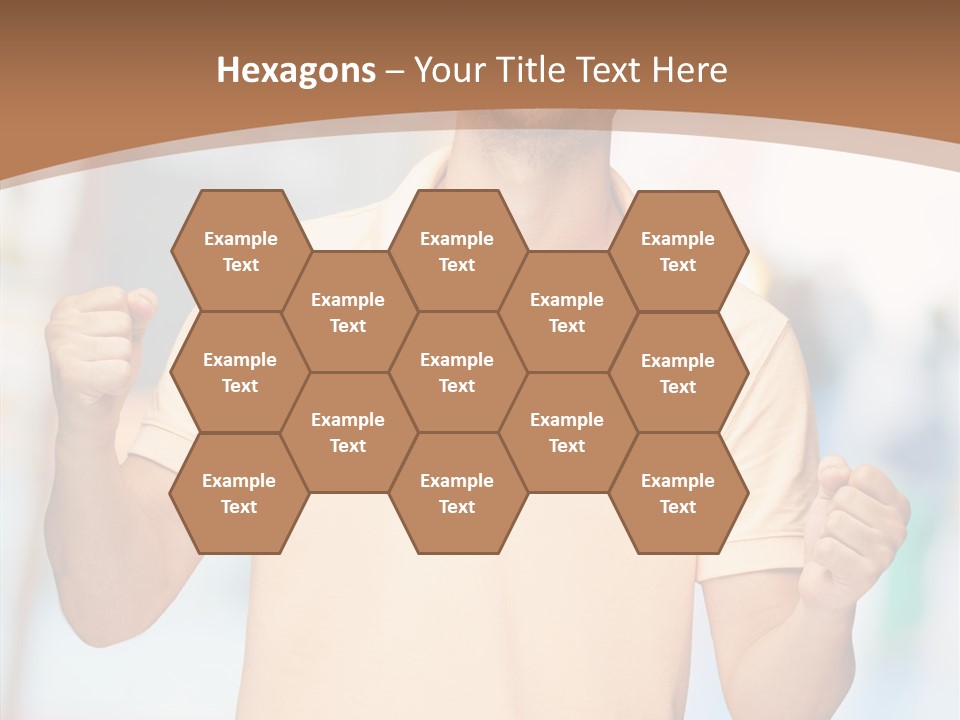 Gesture Victory Expression PowerPoint Template