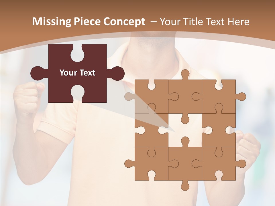 Gesture Victory Expression PowerPoint Template