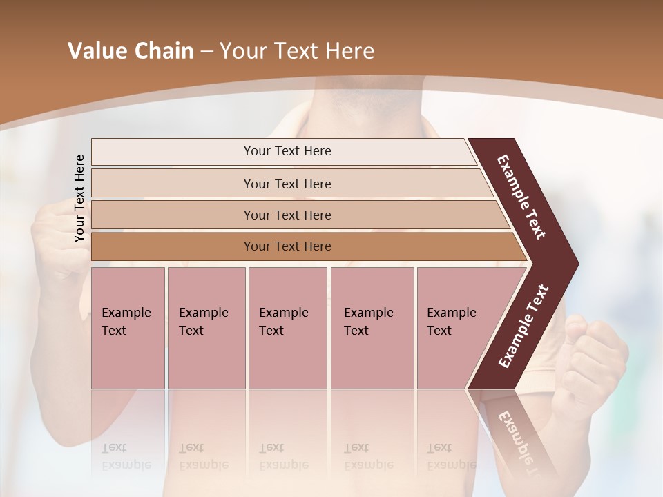 Gesture Victory Expression PowerPoint Template