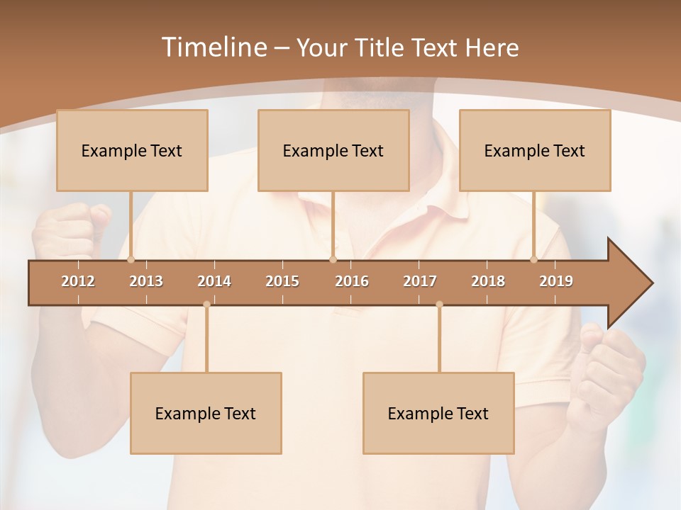 Gesture Victory Expression PowerPoint Template