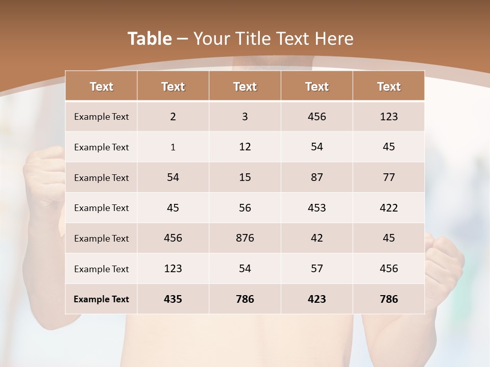 Gesture Victory Expression PowerPoint Template