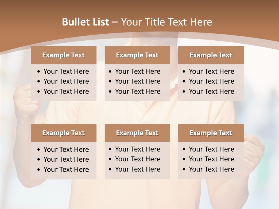 Gesture Victory Expression PowerPoint Template