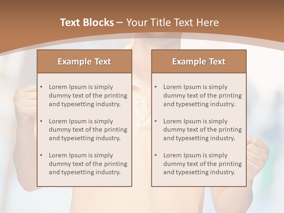 Gesture Victory Expression PowerPoint Template
