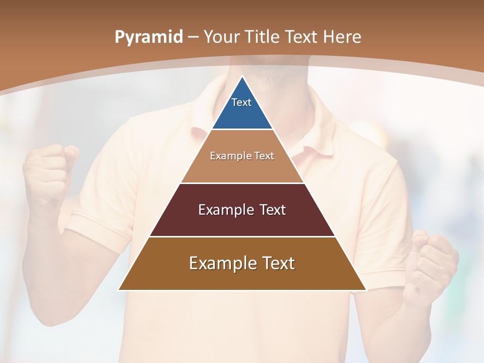 Gesture Victory Expression PowerPoint Template