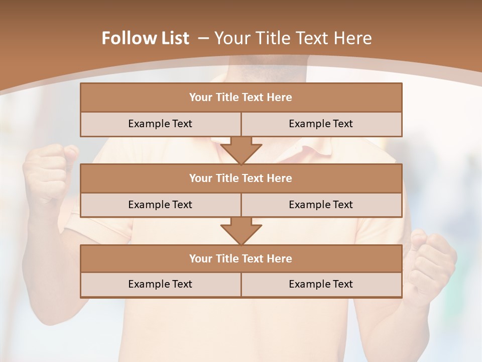 Gesture Victory Expression PowerPoint Template