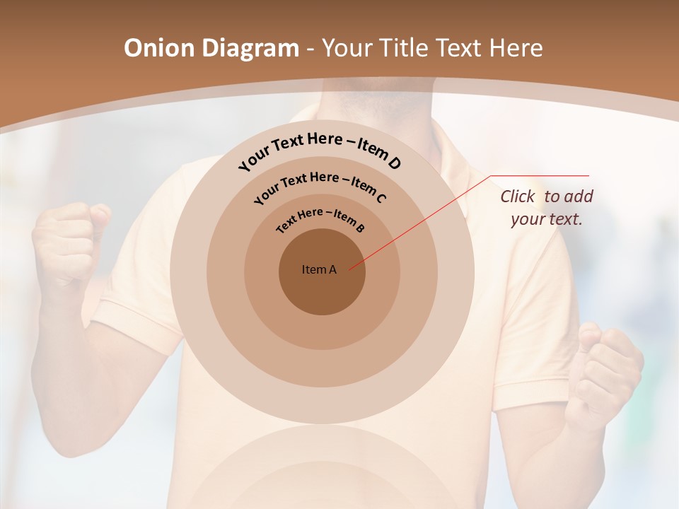 Gesture Victory Expression PowerPoint Template