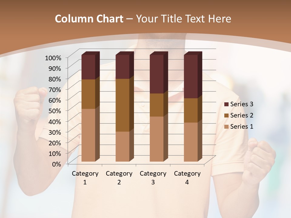 Gesture Victory Expression PowerPoint Template