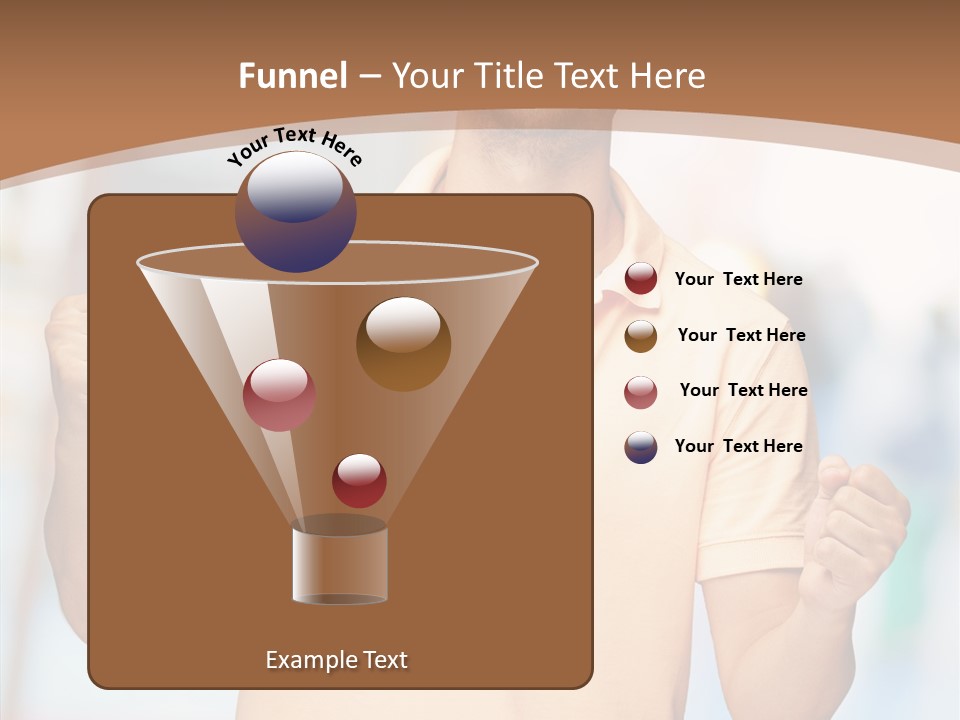 Gesture Victory Expression PowerPoint Template