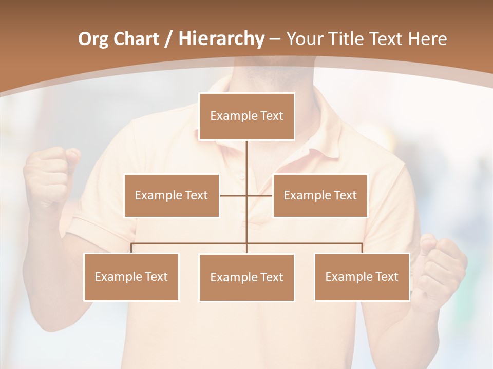 Gesture Victory Expression PowerPoint Template