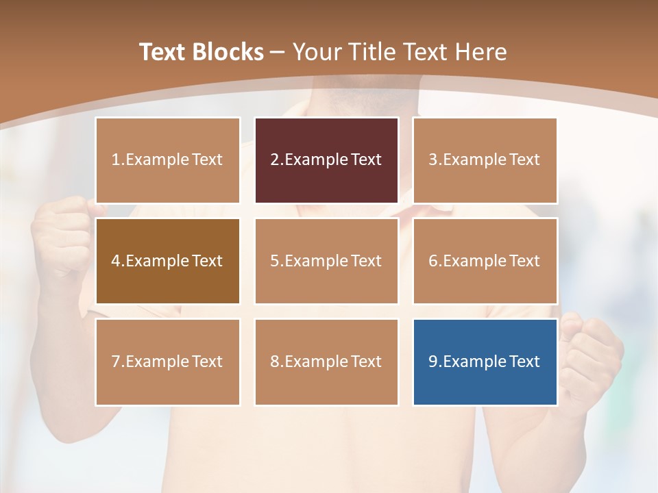 Gesture Victory Expression PowerPoint Template