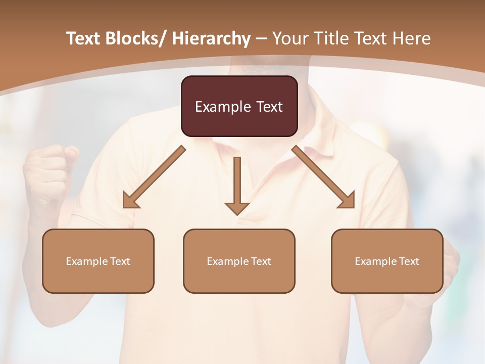 Gesture Victory Expression PowerPoint Template