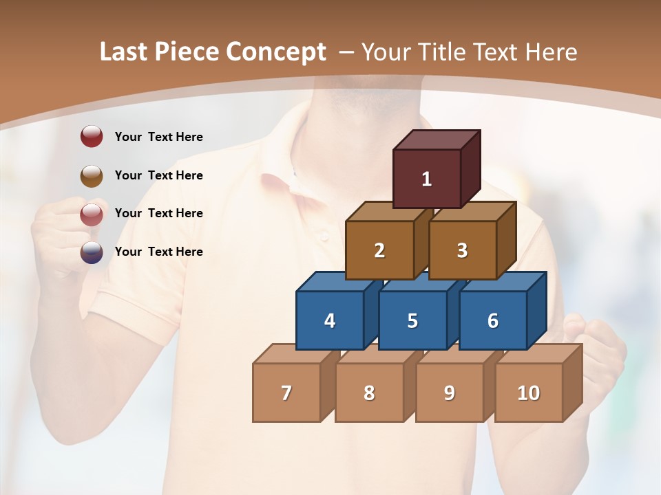 Gesture Victory Expression PowerPoint Template