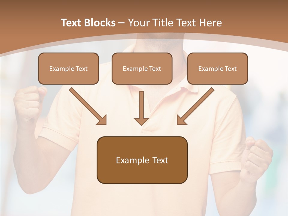 Gesture Victory Expression PowerPoint Template
