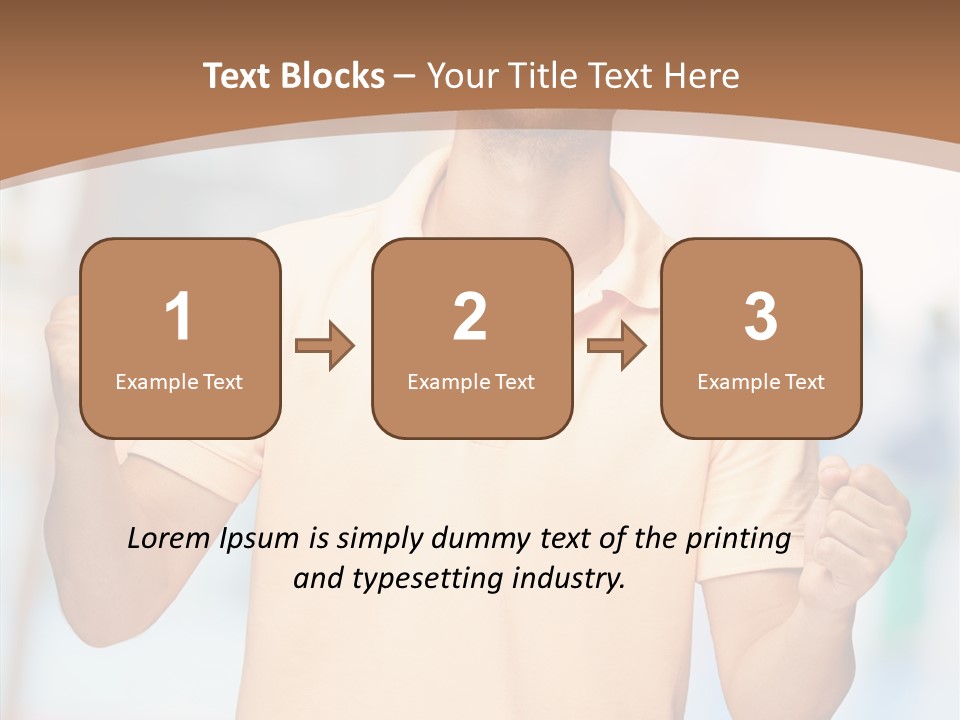 Gesture Victory Expression PowerPoint Template