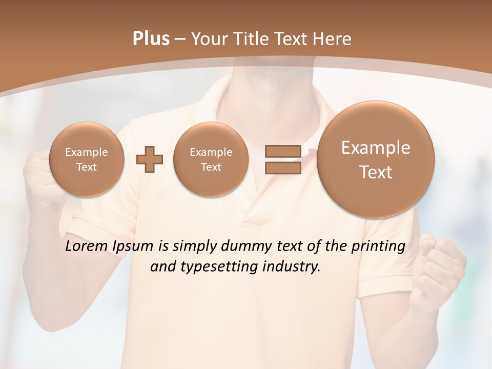 Gesture Victory Expression PowerPoint Template