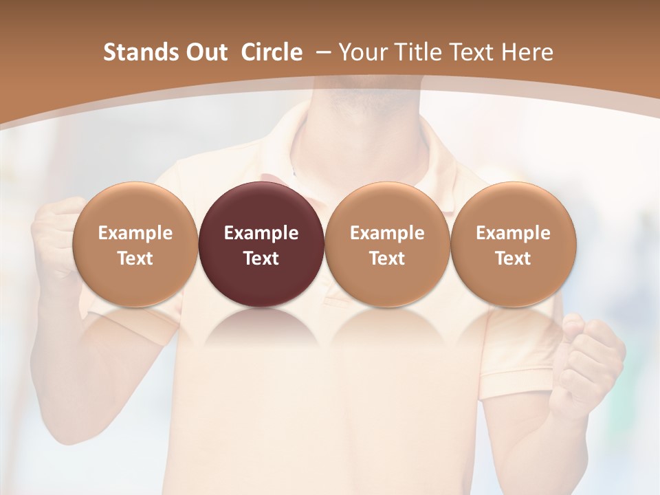 Gesture Victory Expression PowerPoint Template