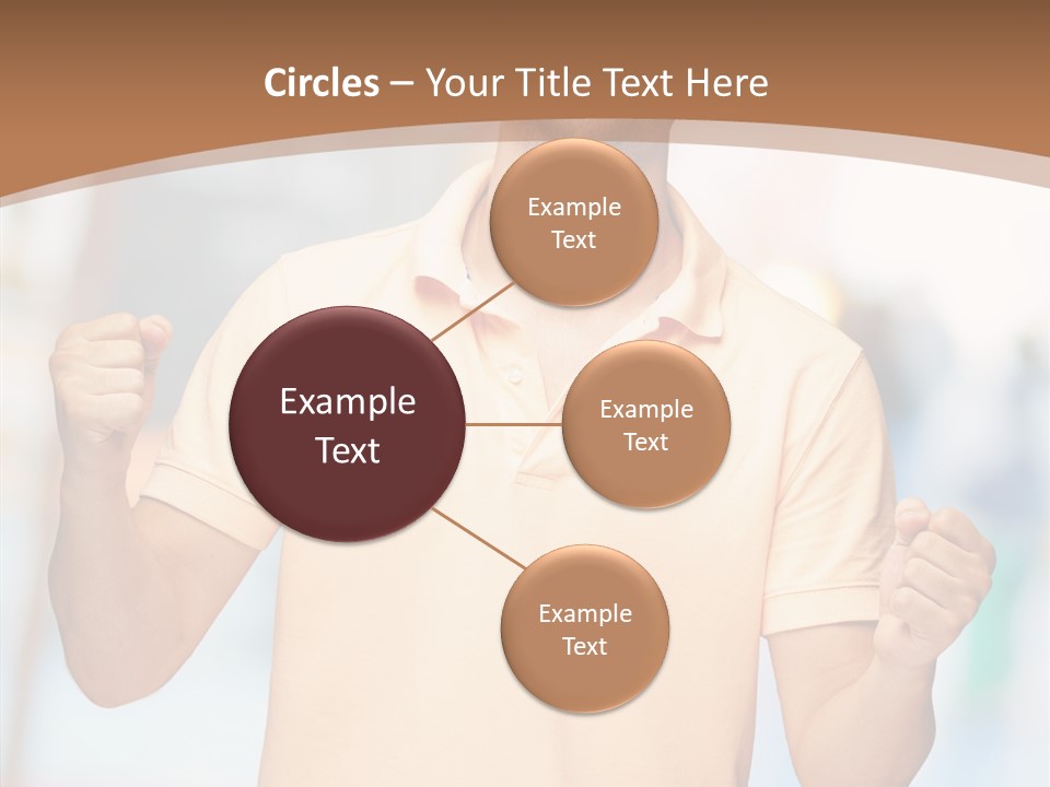 Gesture Victory Expression PowerPoint Template