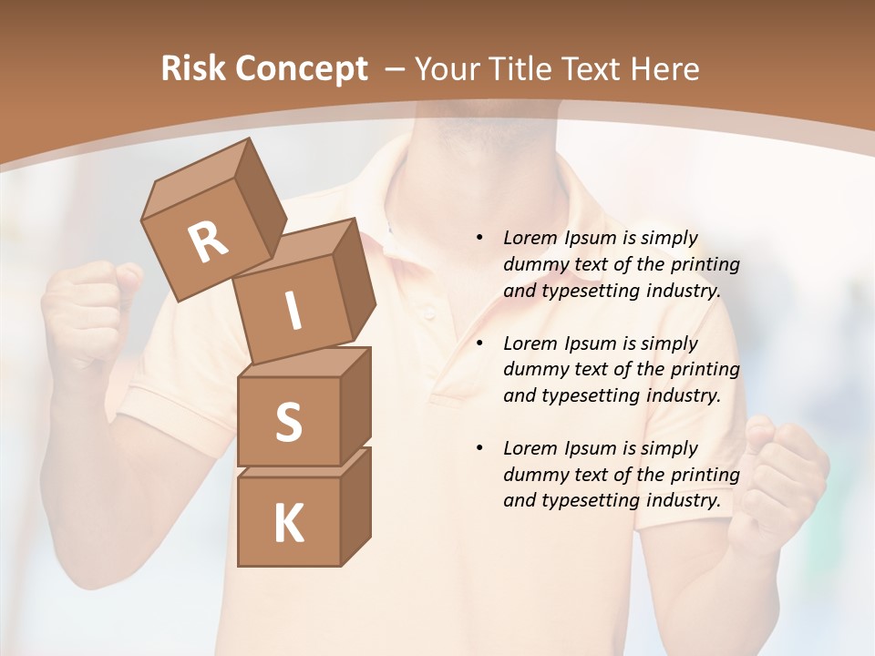 Gesture Victory Expression PowerPoint Template