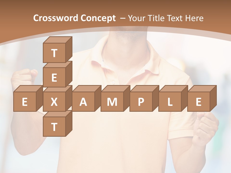Gesture Victory Expression PowerPoint Template