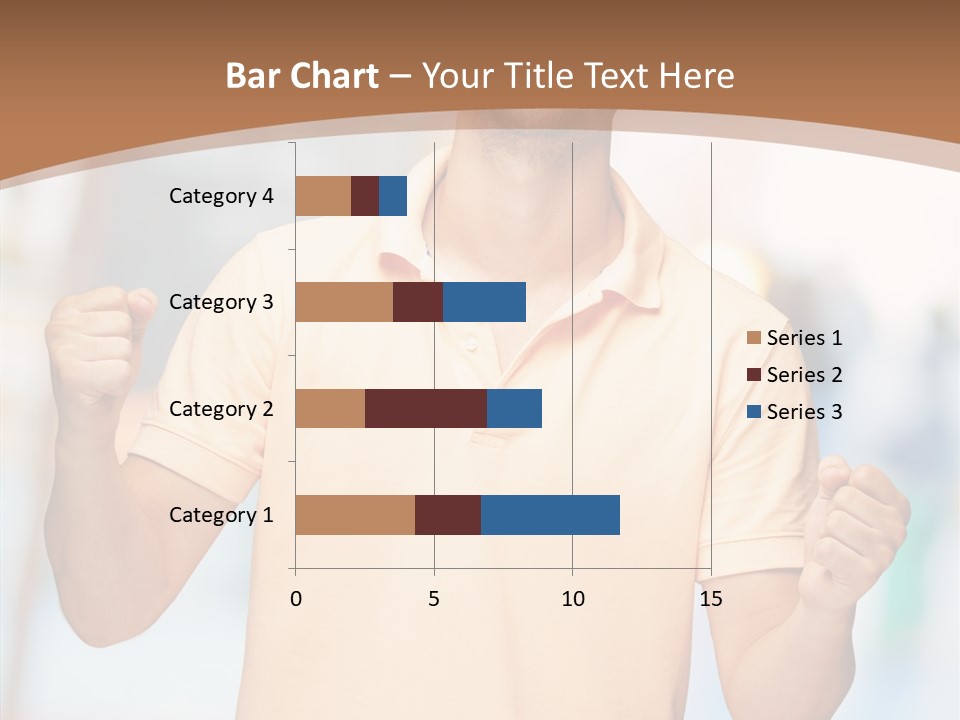 Gesture Victory Expression PowerPoint Template