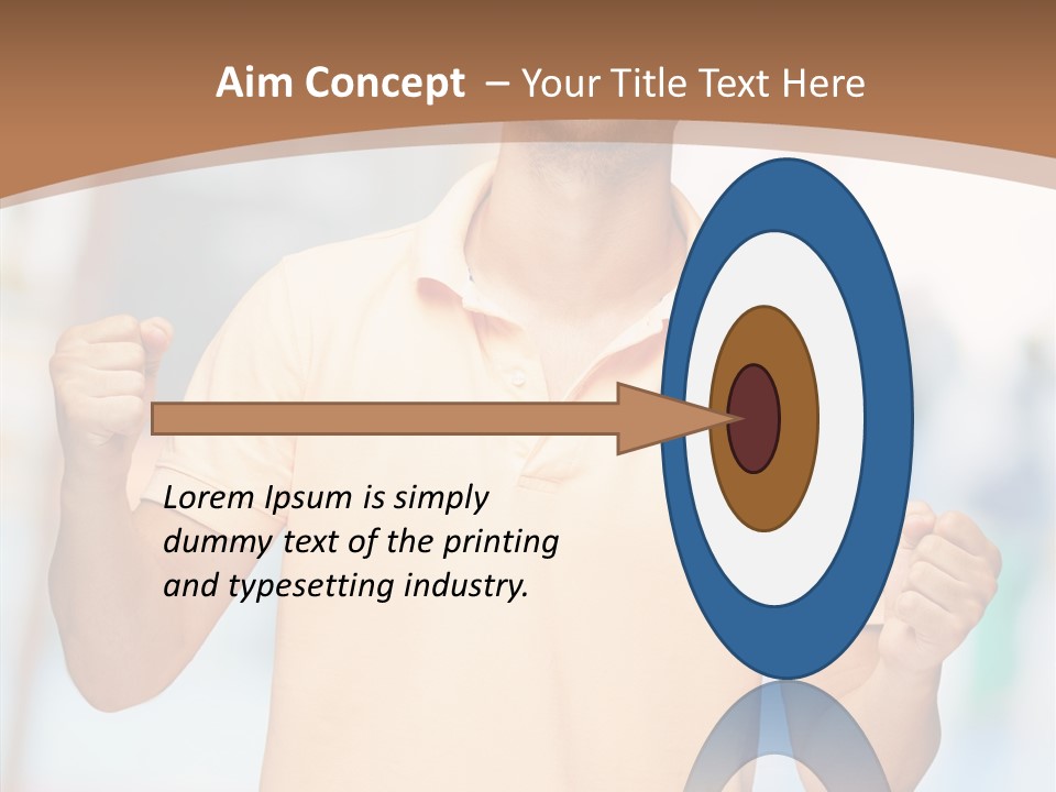 Gesture Victory Expression PowerPoint Template