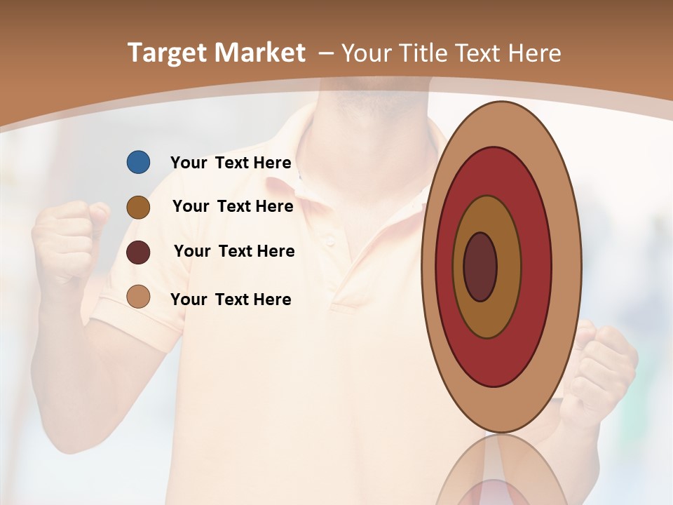 Gesture Victory Expression PowerPoint Template