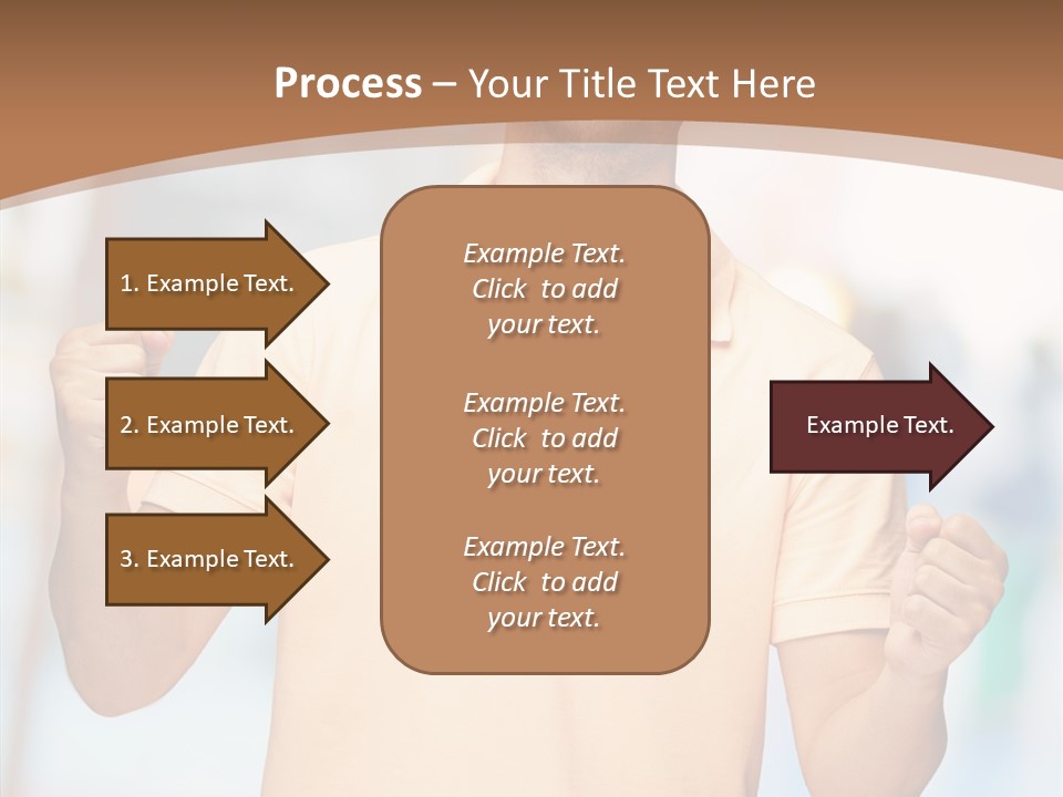 Gesture Victory Expression PowerPoint Template