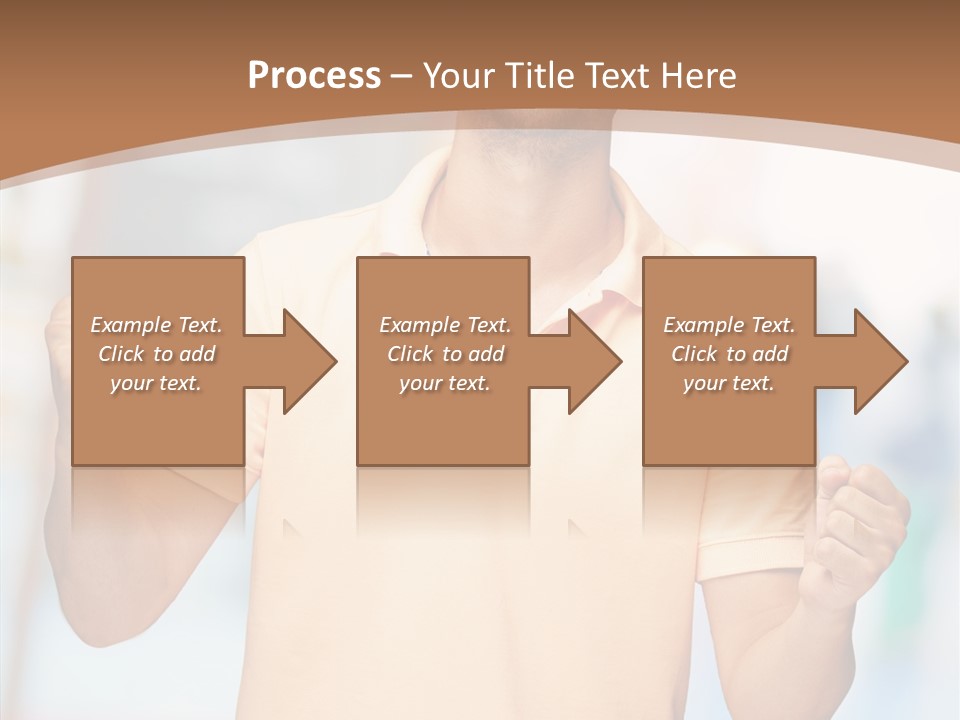 Gesture Victory Expression PowerPoint Template