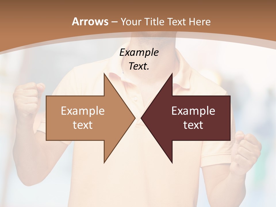 Gesture Victory Expression PowerPoint Template