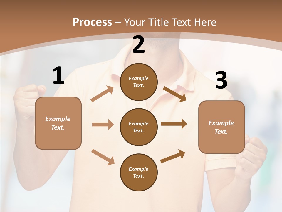 Gesture Victory Expression PowerPoint Template
