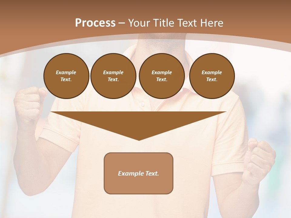 Gesture Victory Expression PowerPoint Template