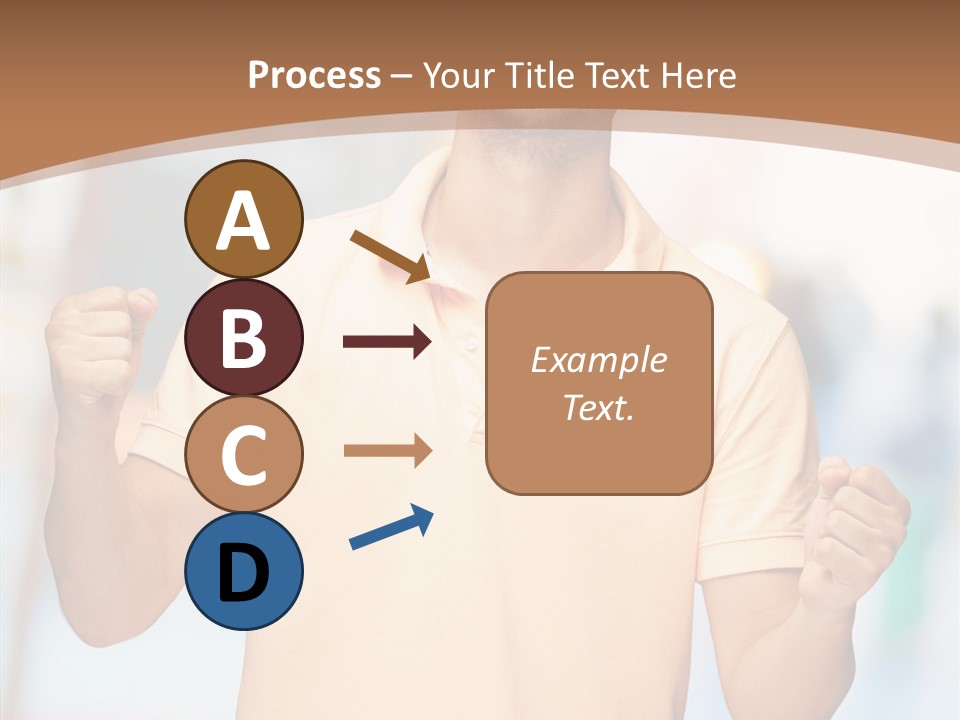 Gesture Victory Expression PowerPoint Template