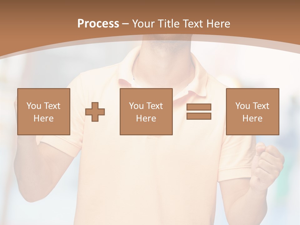 Gesture Victory Expression PowerPoint Template