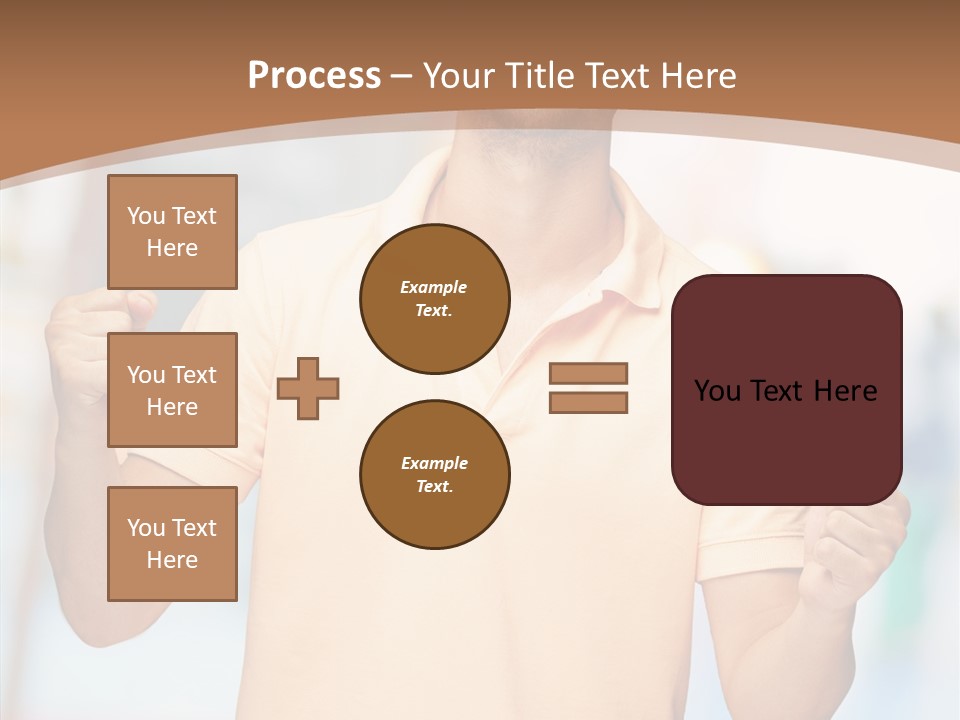 Gesture Victory Expression PowerPoint Template