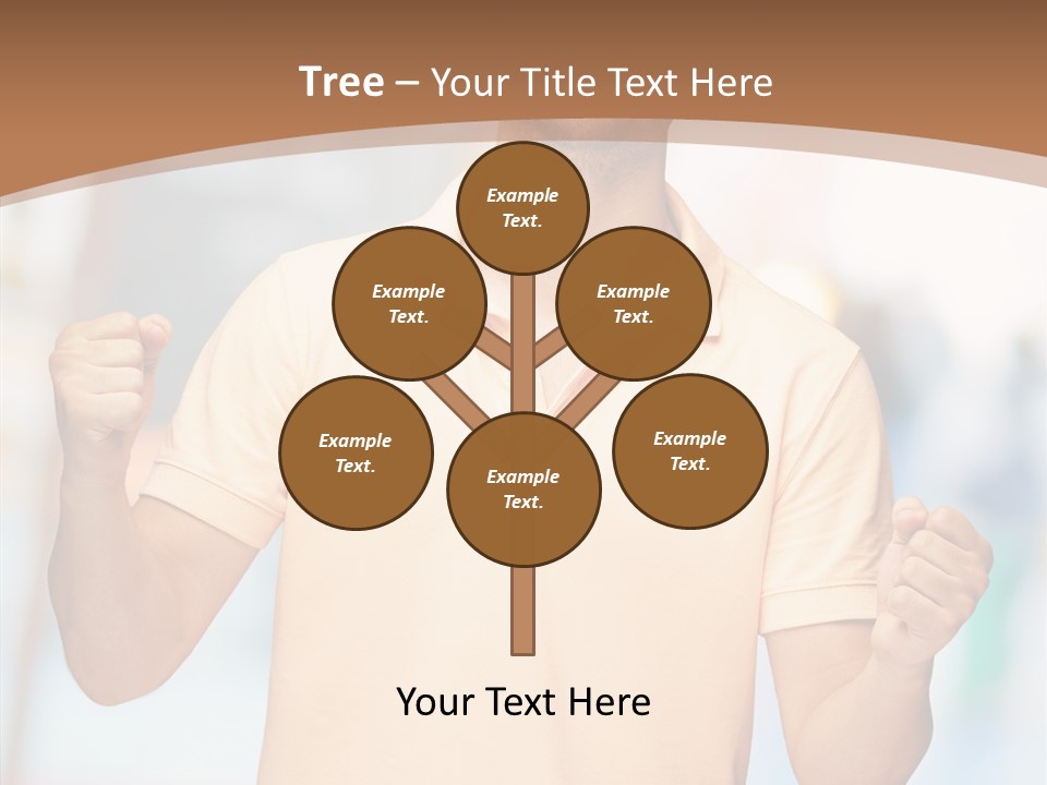 Gesture Victory Expression PowerPoint Template