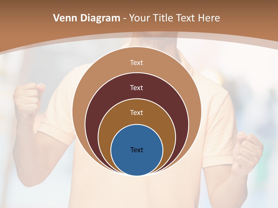 Gesture Victory Expression PowerPoint Template