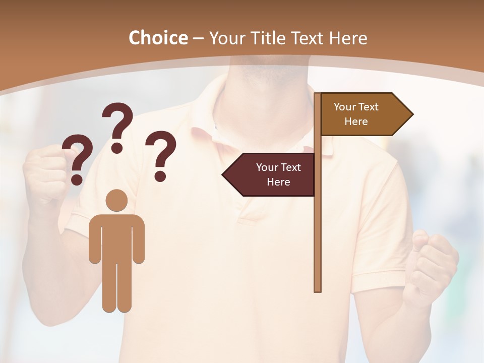 Gesture Victory Expression PowerPoint Template