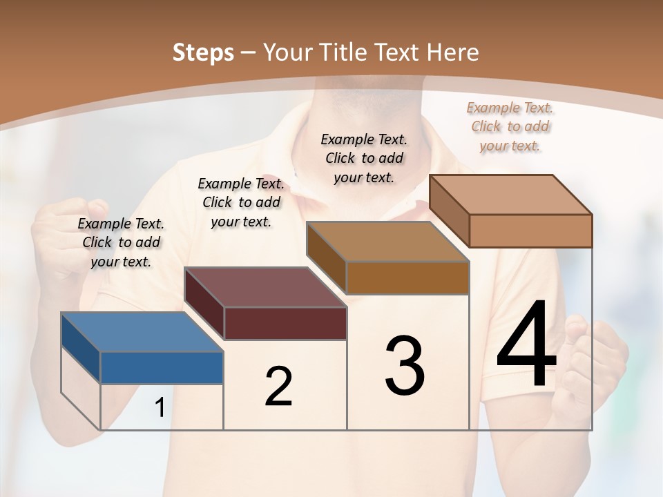 Gesture Victory Expression PowerPoint Template