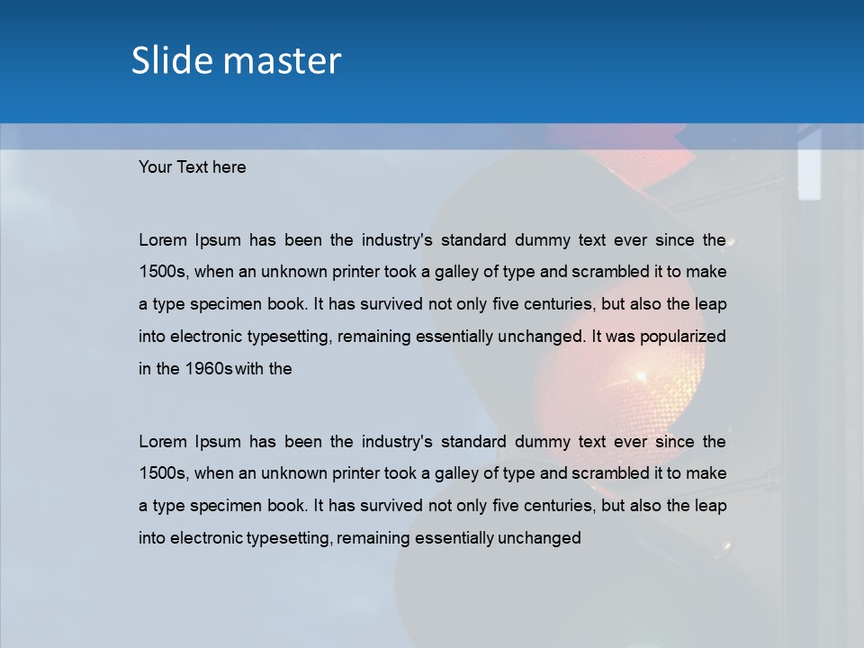 Yellow Cloud Traffic PowerPoint Template