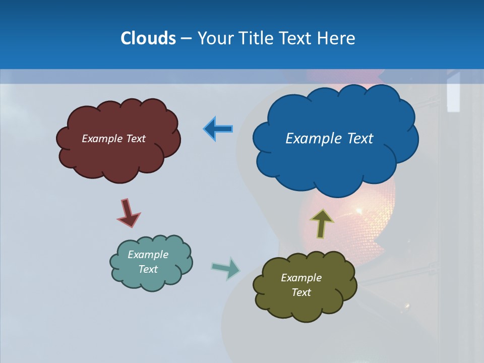 Yellow Cloud Traffic PowerPoint Template
