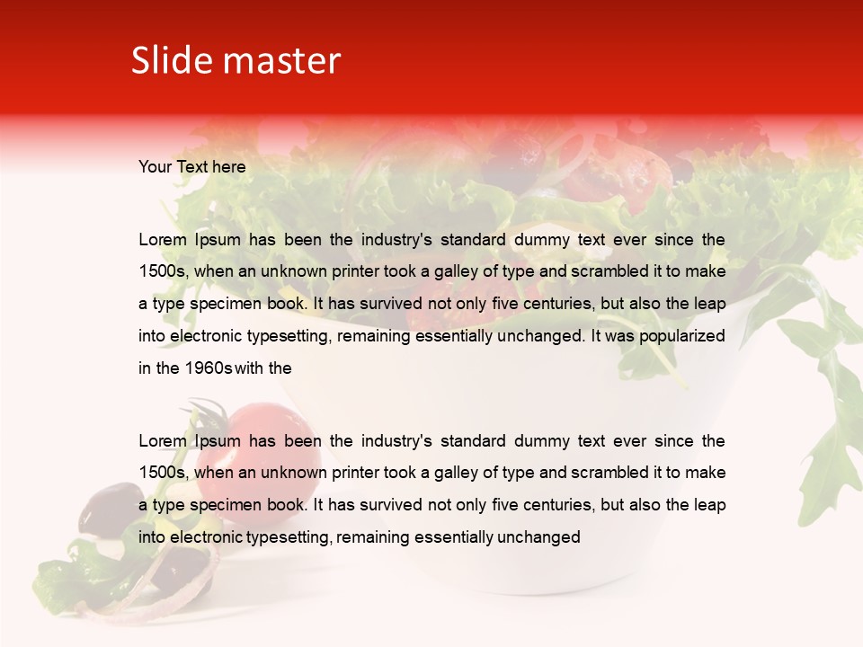 Tomatoes Meal Butterhead PowerPoint Template