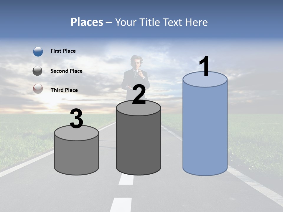 Line Late Phones PowerPoint Template