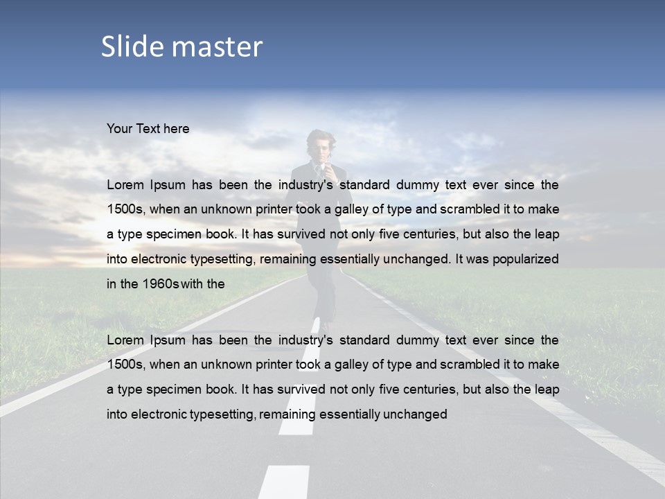 Line Late Phones PowerPoint Template