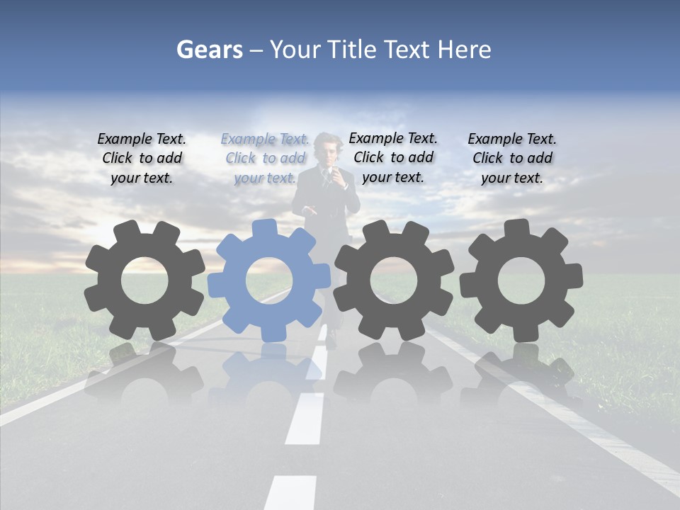 Line Late Phones PowerPoint Template